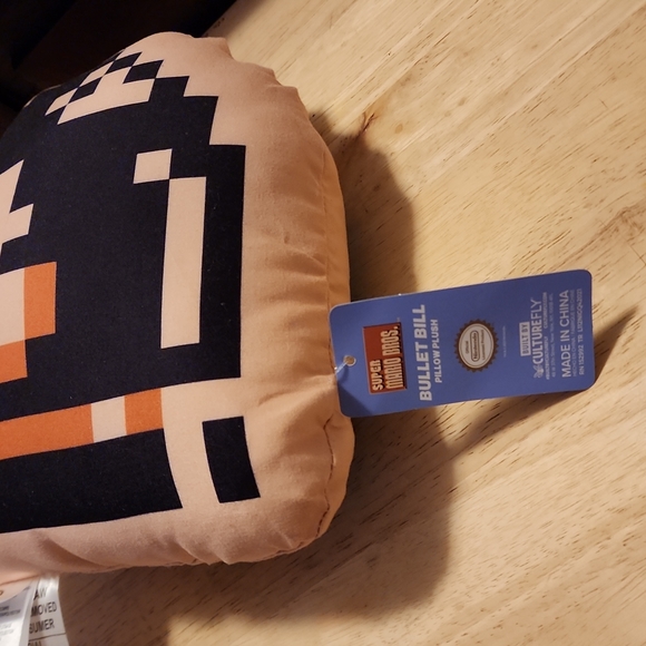 Nintendo Super Mario Bros Bullet Bill Pillow Plush NWT 8"x7" - Picture 6 of 6